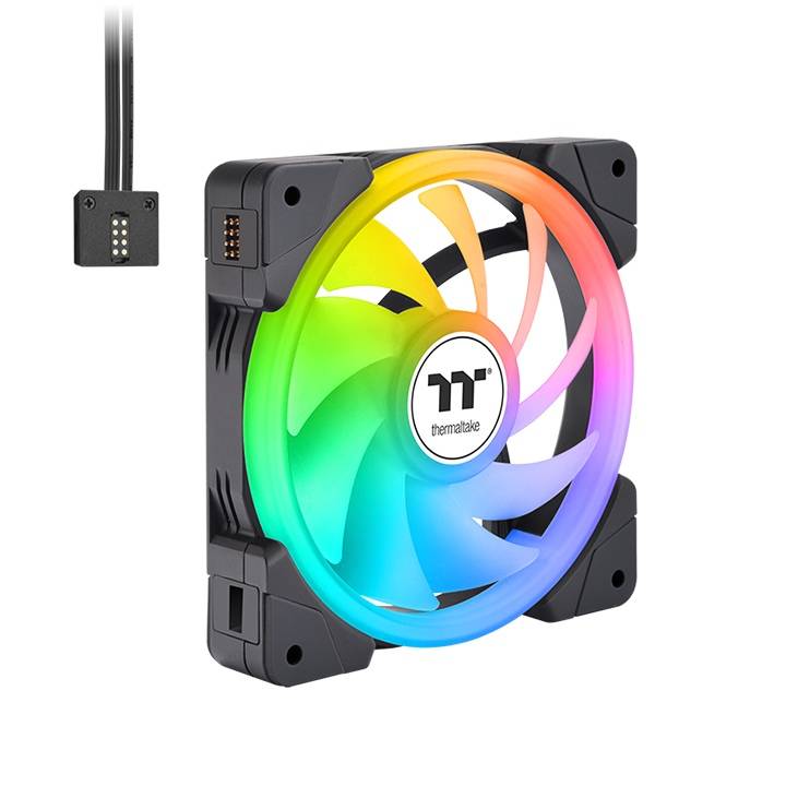Ventilador SWAFAN EX12 ARGB Sync Negro Thermaltake (paquete de 3 ventiladores) - aspas intercambiables Ventilador SWAFAN EX12 ARGB Sync Negro Thermaltake (paquete de 3 ventiladores) - aspas intercambiables